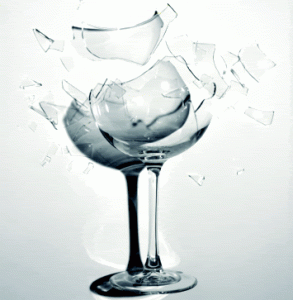 In the darkest corners of my mind, the glass is neither half-full nor half empty; it is already broken.