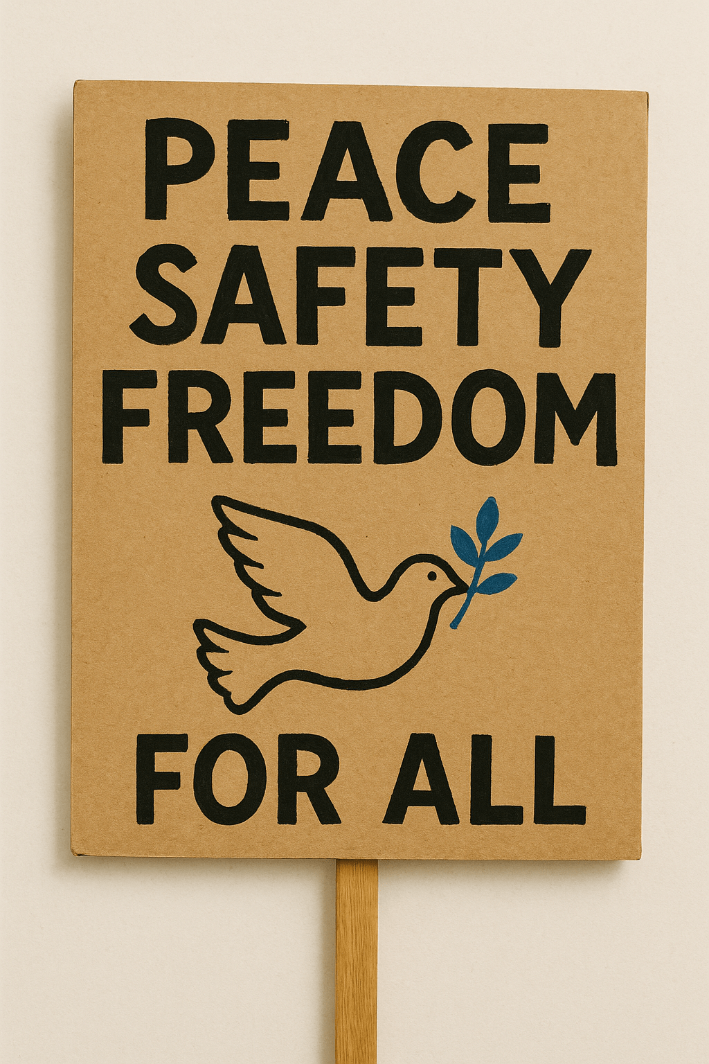 Peace, safety, and freedom for all&nbsp;￼