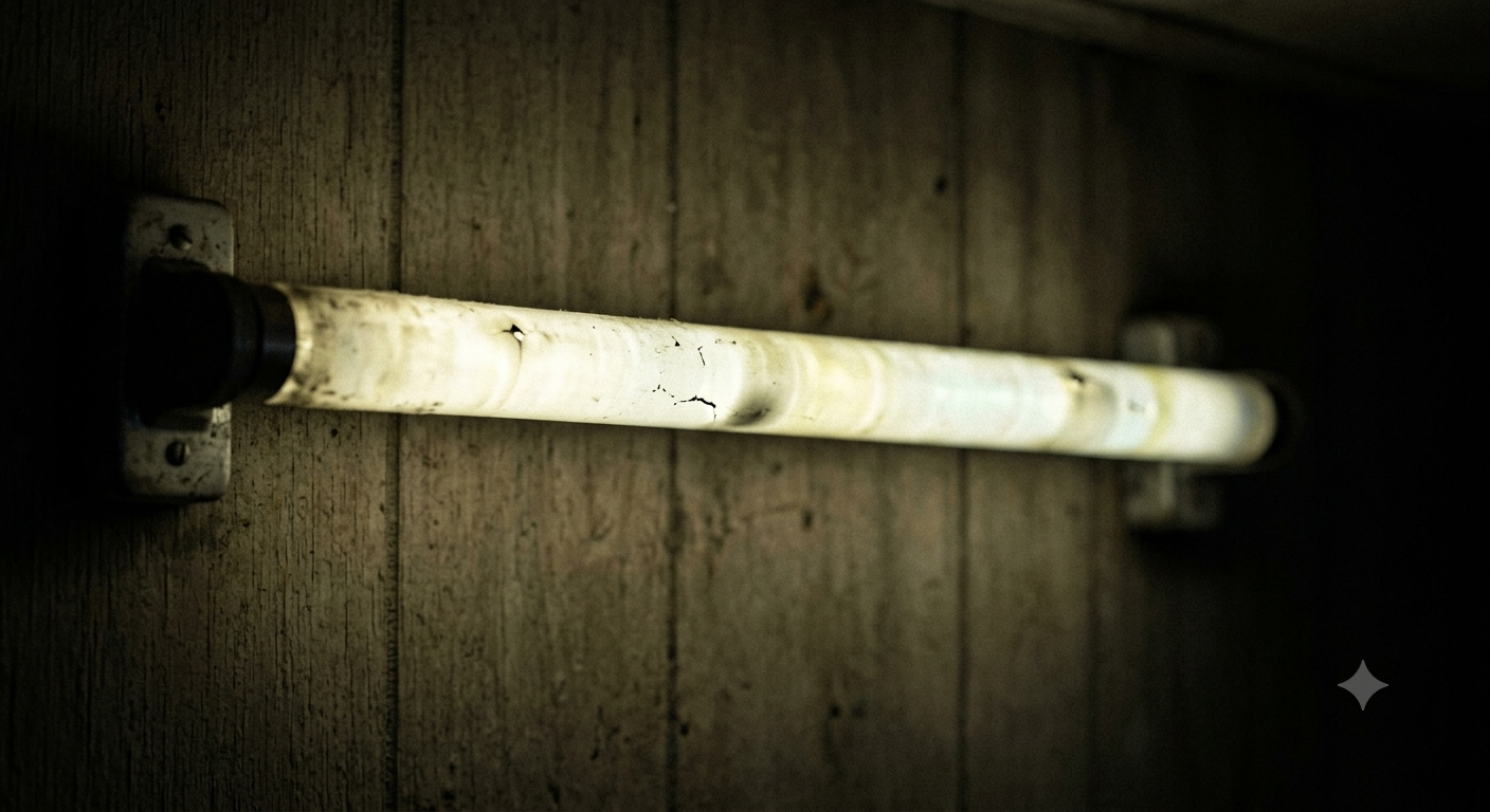 The flickering fluorescent light bulb